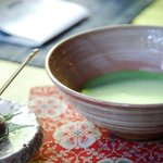 花仙庵 仙仁温泉 岩の湯 - お着き菓子とお抹茶