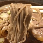 福寿草 - 鴨そばの麺