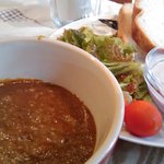 カフェカンパーニュ - モーニングのカレーアップ