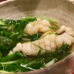 和創作 太 - 〈先吸い〉
      鱧と茄子のあんかけ、九条ネギ黒七味 