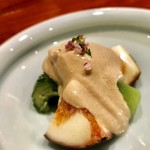 和創作 太 - 〈酢の物〉
      イチヂク、きゅうり、胡麻酢和え