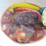 鹿野園 - メインの牛ほほ肉のトマトソース煮込みとろとろです