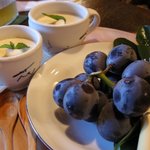 花仙庵 仙仁温泉 岩の湯 - （夜食）フルーツとプリン