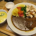ブラウンオニオンカレーファクトリー - ・「カレー＆キーマ(\1100)」