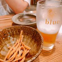 自家製粉石臼挽きうどん 青空blue 本店 - 我慢できずビール飲んだあと