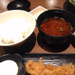 さぼてん - 白米と味噌汁