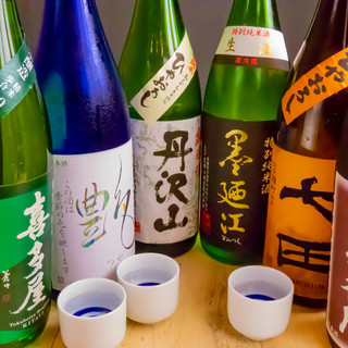◇“可以品嘗到每天更換的共18種日本酒”