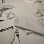 リストランテKubotsu - 訪問時のテーブルセッティング