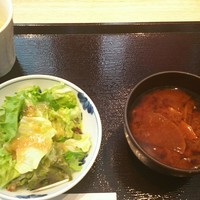 肉寿司 肉和食 KINTAN コレド室町 - さがりステーキ御膳 (サラダ、味噌汁)