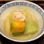 御料理 古川 - 冬瓜 南瓜 うま茄子の炊き合わせ 優しい味わいに 癒されます