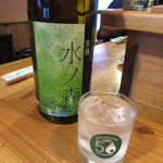 水ノ森 水割り 550円　(2018.8)