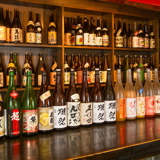 We have a proud selection of approximately 400 types of drinks! 150 types of shochu available