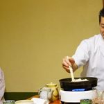 すき焼割烹 日山 - 30年、従事されている仲居頭さん、 板長