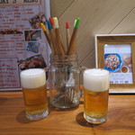 マンマペルテ - happy Hour (16～19時）1時間ワイン飲み放題 タパス付き　1,000円+税 一杯のみミニビールOK!(2018年9月)