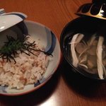 料理 ごう原 - じゃこご飯と蜆と松茸のお吸物 