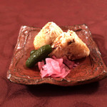 別邸 石の家 - お夜食のおにぎり