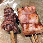 炭家 - 砂肝とあん肝ベーコン