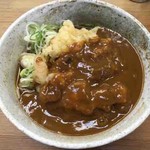 そばうどん むさしの - カレーそば+野菜かき揚げ
