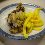 たこ竹 - 取り分けた蒸し寿司