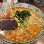 味噌一 - 火吹き味噌ラーメン大盛(ゴマ油 細麺)