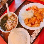 ビストロ福昇亭 - 鶏しょうが焼きとラーメン・ライスセット 950円