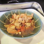 HOTEL ROUTE INN - 根菜類と豚肉のうま煮。