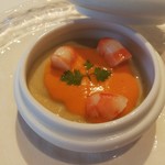 銀座 レストラン オザミ - 海老と焼き茄子 ～ 甲羅