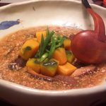 空 - 正しく“おばんざい”：南京と椎茸のそぼろ餡かけ・・・ホッとします。