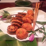 空 - 一般家庭の御馳走：椎茸と蓮根のはさみ揚げ。ビールにぴったり！！