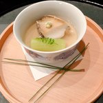 懐石 八泉 - 鮑と茄子の蒸し物