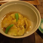 割烹 紬 - 栗蒸し料理の小鉢。