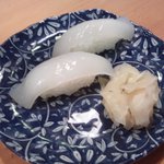 鮨 みやふじ - レモン塩でいただくイカにぎり