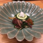 柚木元 - 雑茸のモロヘイア和え