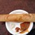 ゴヴィンダス - 料理写真:マサラドーサ、ココナッツチャトニ(ソース）、トマトチャトニ(ソース）、サンバル  雨でテーブルが濡れています。