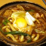 Choujutei - 味噌煮込みうどん「親子（玉子・かしわ入り）」です