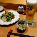 Sushi Hana - まずは生ビールで乾杯
