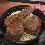 とんかつ ソースかつ丼 きらく - ミックス丼