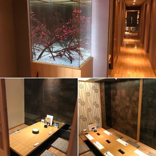 全席落ち着きのある掘りごたつ式の完全個室です。