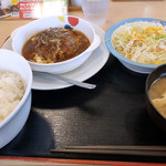 松屋 - ブラウンソースハンバーグ定食～☆