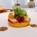 ラ クレリエール - 2018.8.  黄色ズッキーニ 石垣貝 アオリイカ オリーブ