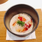 ラ クレリエール - 2018.8.  天然ナメコ 枝豆 オマール