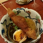 蓬左茶寮 - 味噌串カツ＆どて煮
