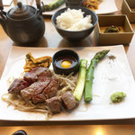 Teppanyaki Matenrou - ランチの黒毛和牛サーロインステーキ