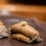 三笠鮨 - 對馬（つしま）星鳗（あなご）、鹽（しほ）