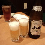 Bunkaen - 瓶ビール（中）(600円）＋ウーロン茶(250円）