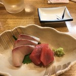 居酒屋山さん - 店主おまかせおつまみ2皿目 刺し身