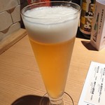 Niigata Sadoshima Ryoutsukou Chokusou Tofuro - グラスビール300円