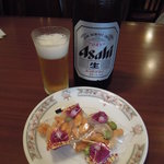 スパゲッティハウス シェフ - ●ビールにはお菓子が付いていました(*^^)v