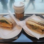 STARBUCKS COFFEE - [料理] ２種のサンドイッチとドリップ珈琲 (Tall) 全景♪ｗ ①