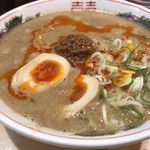 博多拉担麺 まるたん - らーたんめん ¥500 + 味玉 + 替え玉